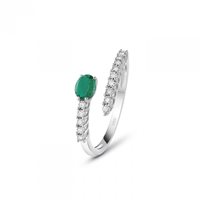 Ring Bliss Woman in White Gold Smeraldo 0.35 Ct 20095559 - 20095559